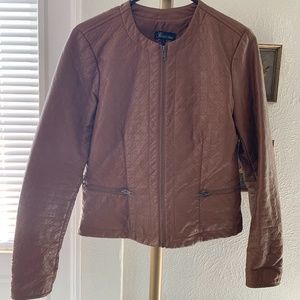 Vegan Leather Jacket - Size 6